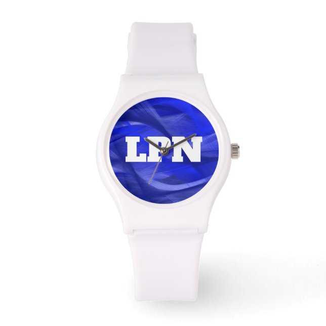 Verpleegster LPN Cool Blue Design Watch Horloge (Voorkant)