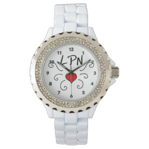 Verpleegster LPN Liefde Tattoo Horloge