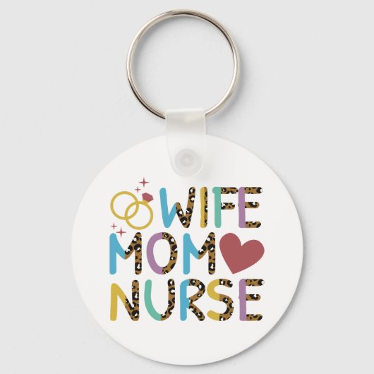 Verpleegster mam vrouw liefde sleutelhanger (Voorkant)