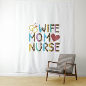 Verpleegster mam vrouw liefde wandkleed (In situ)