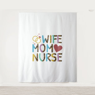Verpleegster mam vrouw liefde wandkleed