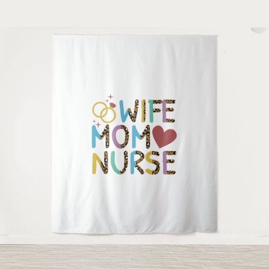 Verpleegster mam vrouw liefde wandkleed (Voorkant)