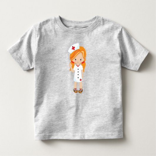 Verpleegster, Medicijn, Dokter, Mooie Meid, Oranje Kinder Shirts (Voorkant)