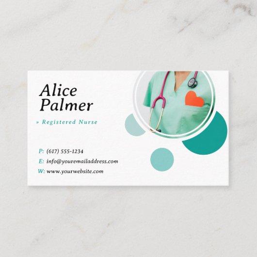 Verpleegster | Medisch deskundige Visitekaartje (Voorkant)