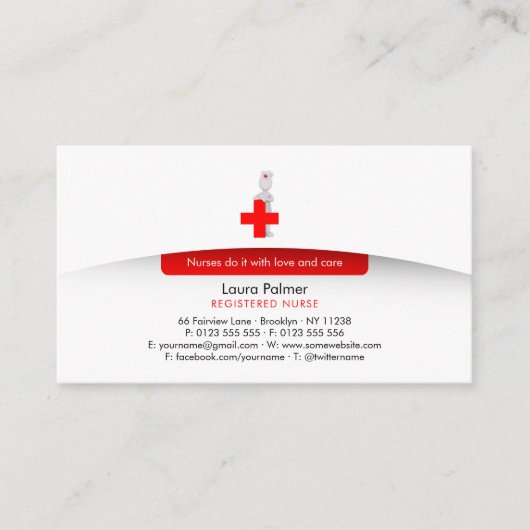 Verpleegster | Medisch deskundige Visitekaartje (Voorkant)