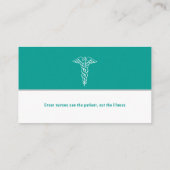 Verpleegster | Medisch deskundige Visitekaartje (Achterkant)