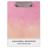 Verpleegster Medisch Schattige Roze Blush Peach St Klembord (Voorkant)