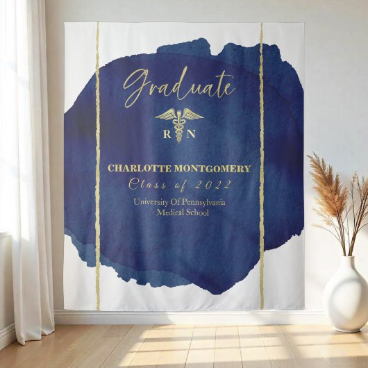 Verpleegster Medische Caduceus Afstudeerbackdrop Wandkleed