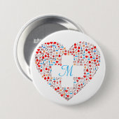 Verpleegster medische hart collage speld ronde button 7,6 cm (Voorkant /achterkant)