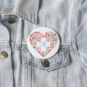 Verpleegster medische hart collage speld ronde button 7,6 cm (In situ)