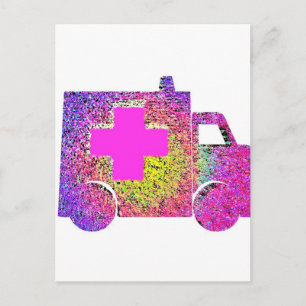 verpleegster met accent ambulance ehbo-arts medisc briefkaart