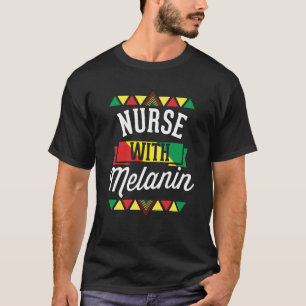 Verpleegster met de zwarte geschiedenis van Melani T-shirt