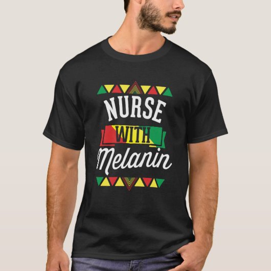 Verpleegster met de zwarte geschiedenis van Melani T-shirt (Voorkant)