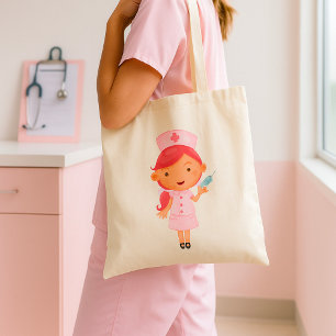 Verpleegster Met Een Naald Boodschappentas Tote Bag