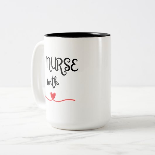 Verpleegster met hart Mok (Voorkant links)