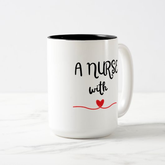 Verpleegster met hart Mok (Voorkant rechts)