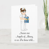 Verpleegster met hart van goud dank u bedankkaart (Voorkant)