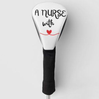 Verpleegster met Heart Golf Head Hoesje Golfheadcover