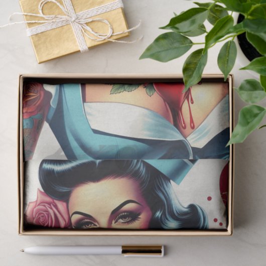 verpleegster met inkt tissuepapier (Geschenk)