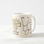 Verpleegster met stethoscoop koffiemok (Voorkant rechts)