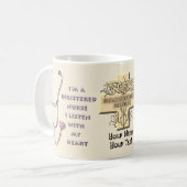Verpleegster met stethoscoop koffiemok (Voorkant links)