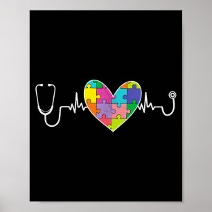 Verpleegster met stethoscoop verpleegster scrub au poster