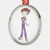 Verpleegster Metalen Ornament (Links)