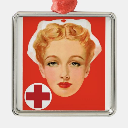 Verpleegster Metalen Ornament (Voorkant)