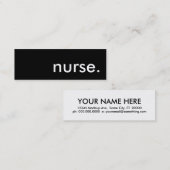 verpleegster. mini visitekaartje (Voorkant / Achterkant)