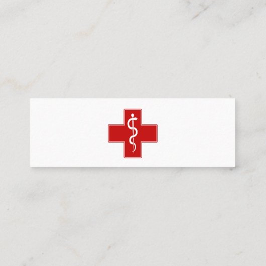 Verpleegster Mini Visitekaartje (Achterkant)