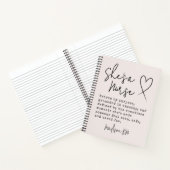 Verpleegster | Modern script geregistreerde verple Notitieboek (Binnen)