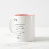 Verpleegster | Moderne script verpleegster definit Tweekleurige Koffiemok (Voorkant links)