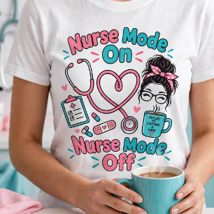 Verpleegster Modus Aan Uit Grappig Verpleegstersle Tri-Blend Shirt