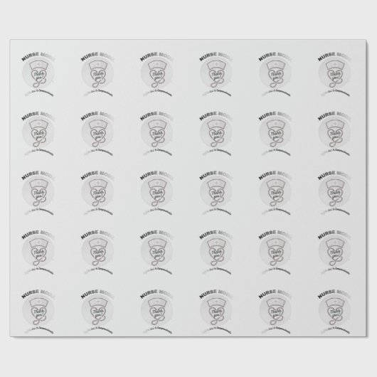 Verpleegster Modus Dank U Hart Stethoscoop Ontwerp Cadeaupapier (Vlak)