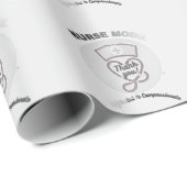 Verpleegster Modus Dank U Hart Stethoscoop Ontwerp Cadeaupapier (Rol Hoek)