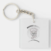 Verpleegster Modus Dank U Hart Stethoscoop Ontwerp Sleutelhanger (voorkant)