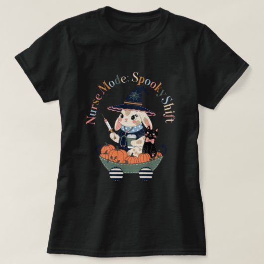 Verpleegster Modus Griezelige Shift T-shirt (Design voorkant)