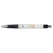Verpleegster monogram & gouden caduceus op wit pen (Voorkant)