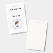 Verpleegster naam badge (Voor- en achterkant)