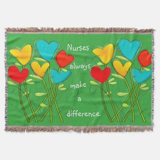 Verpleegster Nap Deken Maak een Verschil Groen (Voorkant)