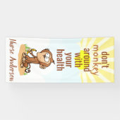 Verpleegster; niet apen rond gezondheid; gepersona spandoek (Horizontaal)