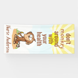 Verpleegster; niet apen rond gezondheid; gepersona spandoek