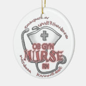 Verpleegster ObGyn Axiom Keramisch Ornament (Links)