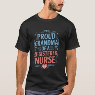 Verpleegster Oma Trots Oma Van Een Geregistreerd V T-shirt