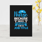 Verpleegster omdat badass levensredder - grappige  kaart (Gele Bloem)