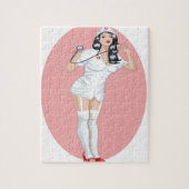 Verpleegster omhoog legpuzzel (Verticaal)