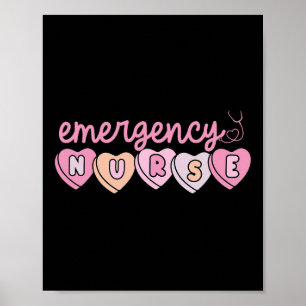 Verpleegster op de Spoedeisende Hulp Hart Er Rn Ed Poster