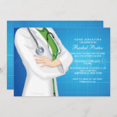 Verpleegster op dienst Afstuderen Uitnodiging (Voorkant / Achterkant)