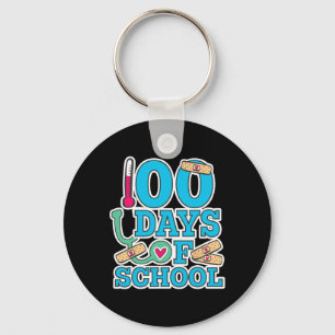 Verpleegster op school 100 dagen school sleutelhanger