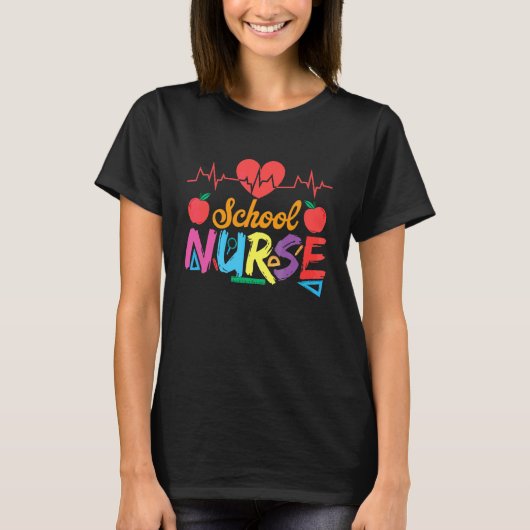 verpleegster op school 4 t-shirt (Voorkant)
